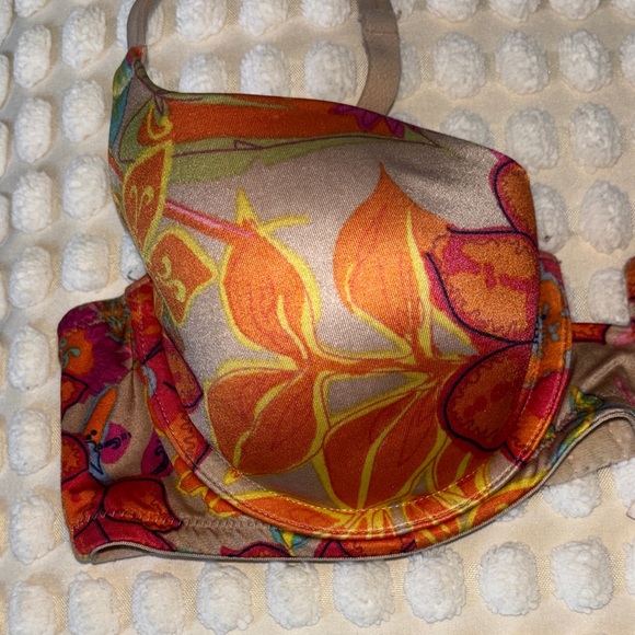 Vintage 2003 Y2K Floral Multicolor Underwire Push Up Women's Bra - Picture 6 of 6